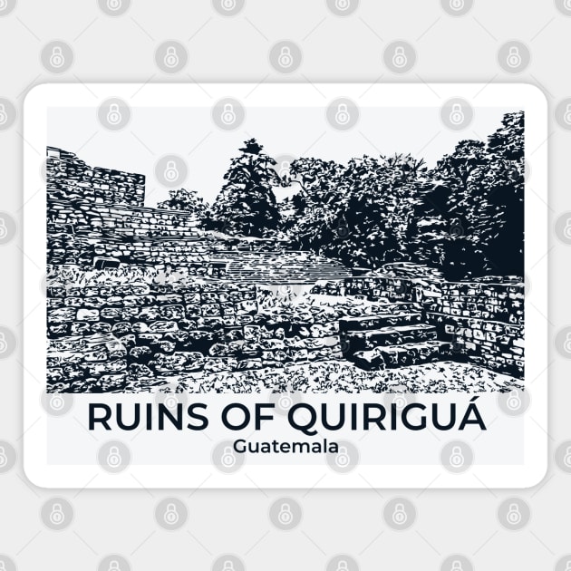 Ruins of Quirigua - Guatemala Magnet by Lakeric
